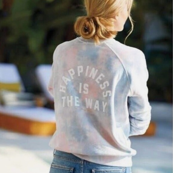 Spiritual GangsterTie Dye Happiness Pastel Crewneck Sweatshirt Women Size M - Picture 11 of 16